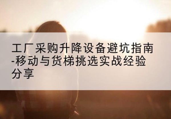 仙桃移动式升降机怎么选-工厂采购升降设备避坑指南-移动与货梯挑选实战经验分享